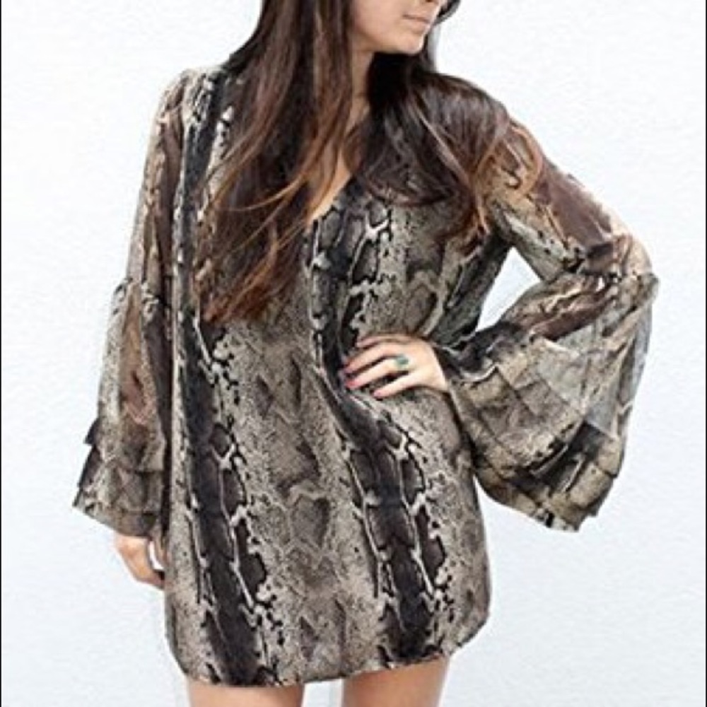 ❌SOLD❌ Show me your mumu python nolita dress- S